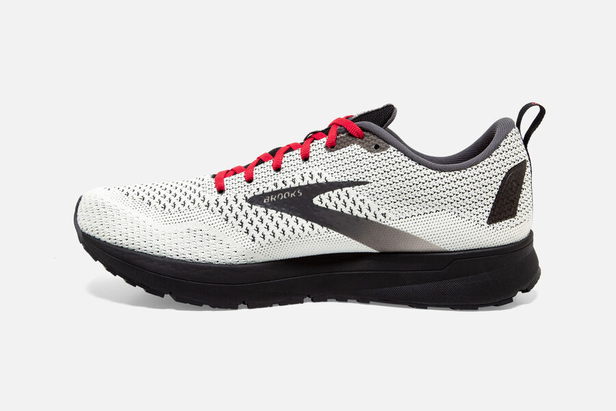 Brooks Revel 4 Road Running Shoes Mens - White/Black/Red - LEWIP-6493